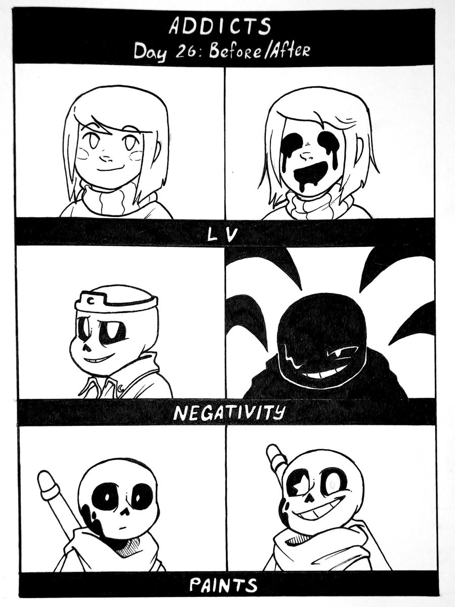 Inktobertale 2024: Day 26 — Before/After