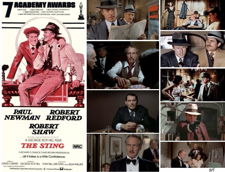 SaveRedlandLibr's tweet photo. 3pm TODAY on @Legend__Channel 👉joint #TVFilmOfTheDay
The 1973 film🎥 “The Sting” directed by #GeorgeRoyHill from a screenplay by #DavidSWard
🌟#PaulNewman #RobertRedford #RobertShaw
Nominated for 10 Oscars and won 7 https://t.co/IIKKemynsP