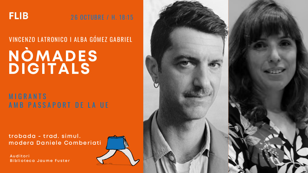 BibliotequesBCN's tweet image. #FLIB 🛂Nòmades digitals. Migrants amb passaport de la UE
Amb @vlatronico 
Modera: Daniele Comberiati 

🗓️Dissabte 26/10
⌚18.15 h
📍#bbcnJaumeFuster

ℹ️i.mtr.cool/dghtofjxml