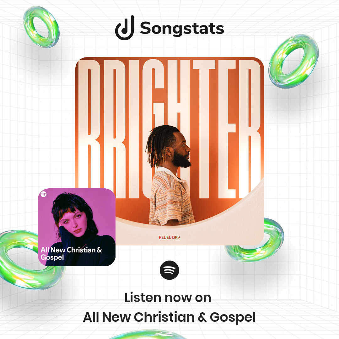 <a href="/Revel_Day/">Revel Day</a> Awww yes! "Brighter" got added to the editorial playlist 'All New Christian &amp; Gospel' with over 338K Followers on Spotify! Congrats! Make sure to check it out on the Songstats App.