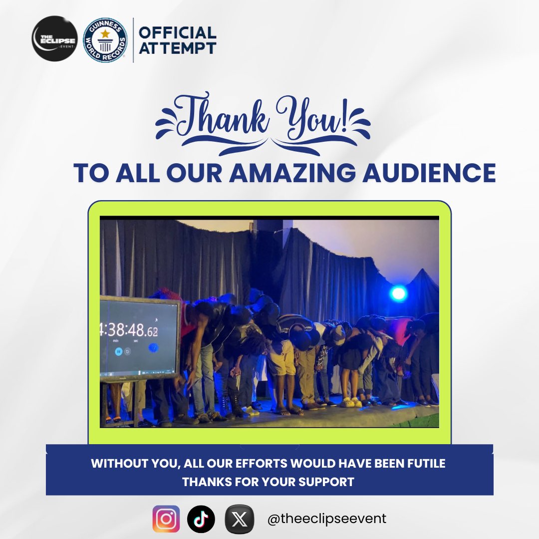 TheEclipseEvent's tweet photo. A week today, history was made🤭🤩🔥🔥
The reason the ‘world’ knew about this feat was because of you🫵🏻

So thank you for the shares, reposts and to sharing the news of Theatrethon with the every being you know🙏🏽🙌🏾🔥🔥 https://t.co/ZrajQc257M
