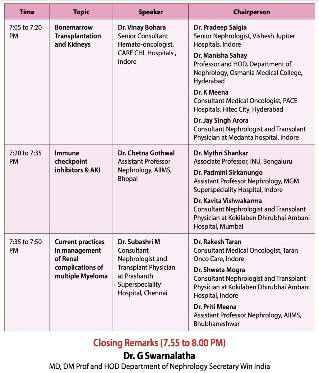 📢Happening now !
🎊Tune in for an interesting discussion on Onconephrology!!
<a href="/WomenNeph_india/">Women in Nephrology-India</a>
<a href="/SwarnalathaGud2/">Swarnalatha Guditi</a> <a href="/drmanishasahay/">Dr Prof Manisha Sahay</a> <a href="/krithicism/">Krithika Mohan</a> <a href="/drpriyajohn/">Priya John🇮🇳</a> <a href="/AnandhUrmila/">Urmila Anandh</a> <a href="/nephronisha/">Isha Tiwari</a> <a href="/ISNeducation/">ISN Education</a>