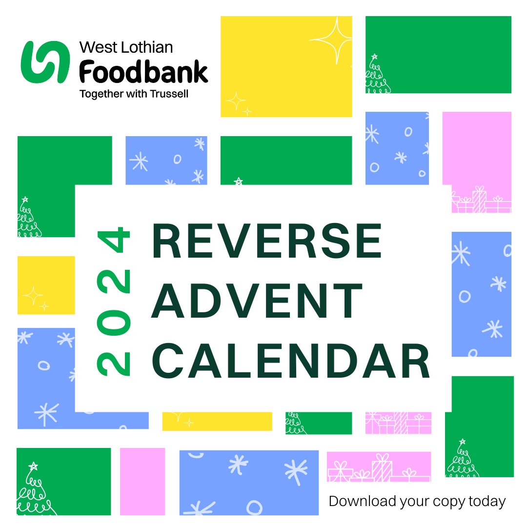 Our Reverse Advent Calendar is a great way to get involved this Christmas 🎄✨
Find out more and download your copy at westlothian.foodbank.org.uk