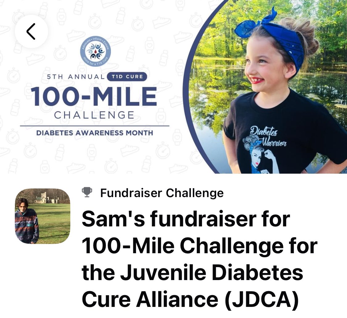 Excited to be running for a cause this month! Many of us who live with diabetes never know a life without glucose monitoring and insulin delivery. But know that we are all stronger everyday! instagram.com/linking/fundra…