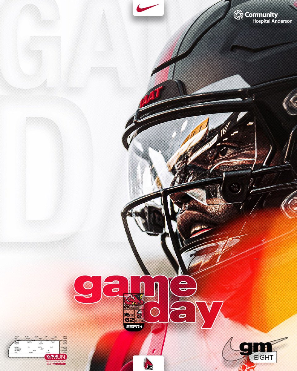 Ball State Football (@ballstatefb) on Twitter photo ๐๐ค๐ง ๐ฉ๐๐ ๐ฝ๐ง๐ค๐ฃ๐ฏ๐ ๐๐ฉ๐๐ก๐
๐ Northern Illinois
๐๏ธ Scheumann Stadium
โ๏ธ 3:30 pm ET
๐บ ESPN+
๐ป <a href="/WMUNMuncie/">92.5 FM 1340 AM Muncie</a> or WMUN App & Sirius XM 996
#1AAT x #WeFly x #Team100 ๐๐ค๐ง ๐ฉ๐๐ ๐ฝ๐ง๐ค๐ฃ๐ฏ๐ ๐๐ฉ๐๐ก๐
๐ Northern Illinois
๐๏ธ Scheumann Stadium
โ๏ธ 3:30 pm ET
๐บ ESPN+
๐ป <a href="/WMUNMuncie/">92.5 FM 1340 AM Muncie</a> or WMUN App & Sirius XM 996
#1AAT x #WeFly x #Team100