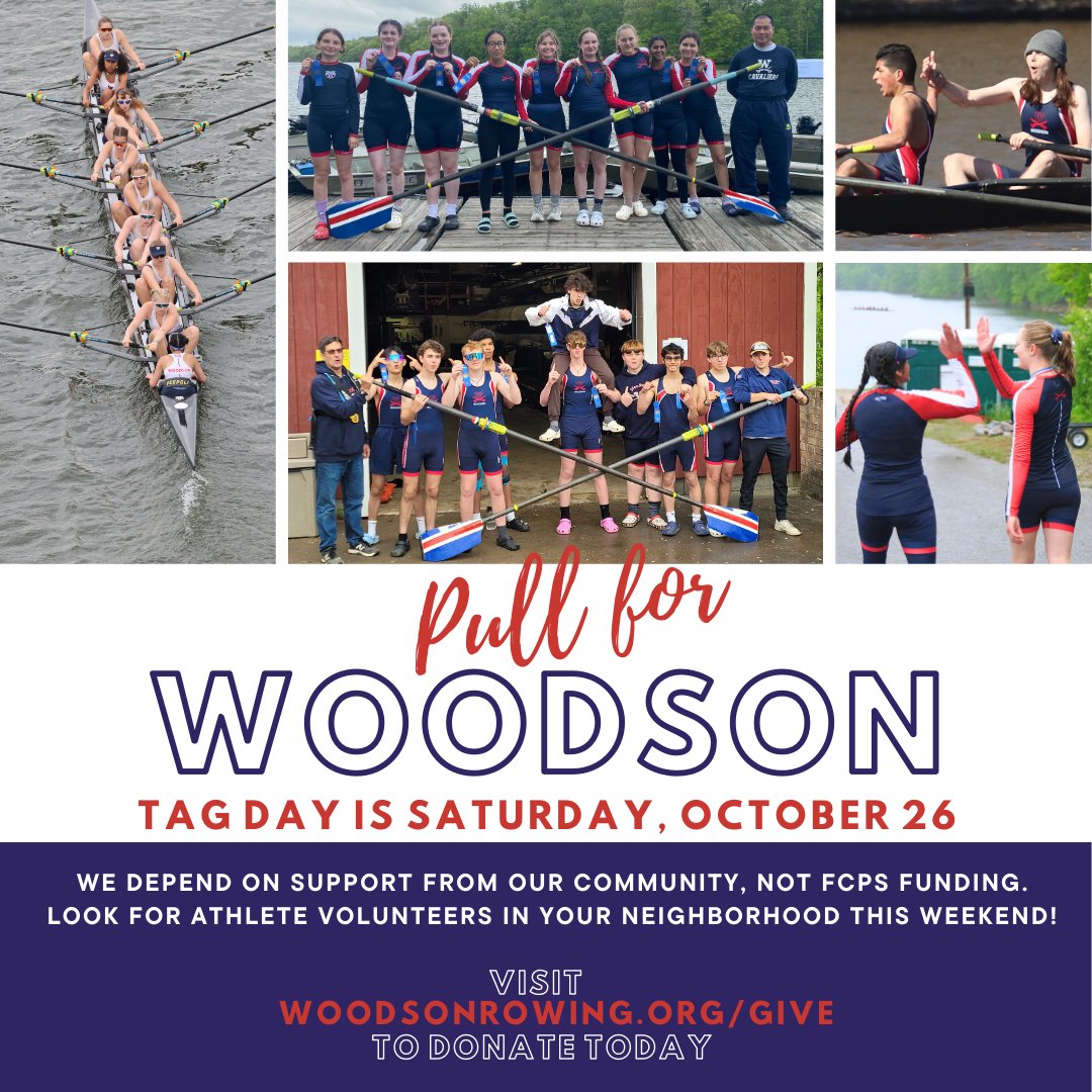 Watch for our athletes in your neighborhood today! If you have it in your hearts and wallets, please consider a donation to help our team. If you don't get a visit but would like to donate, visit woodsonrowing.org/give
#pullforwoodson