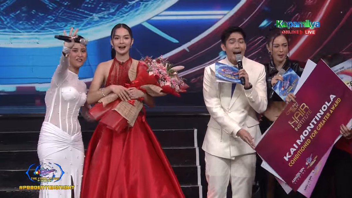 ABSCBNNews's tweet photo. Kai is PBB Gen 11's 4th Big Placer! #PBBGen11BigNight (Screengrab from ABS-CBN Entertainment/YouTube) https://t.co/lv06KH4IrY