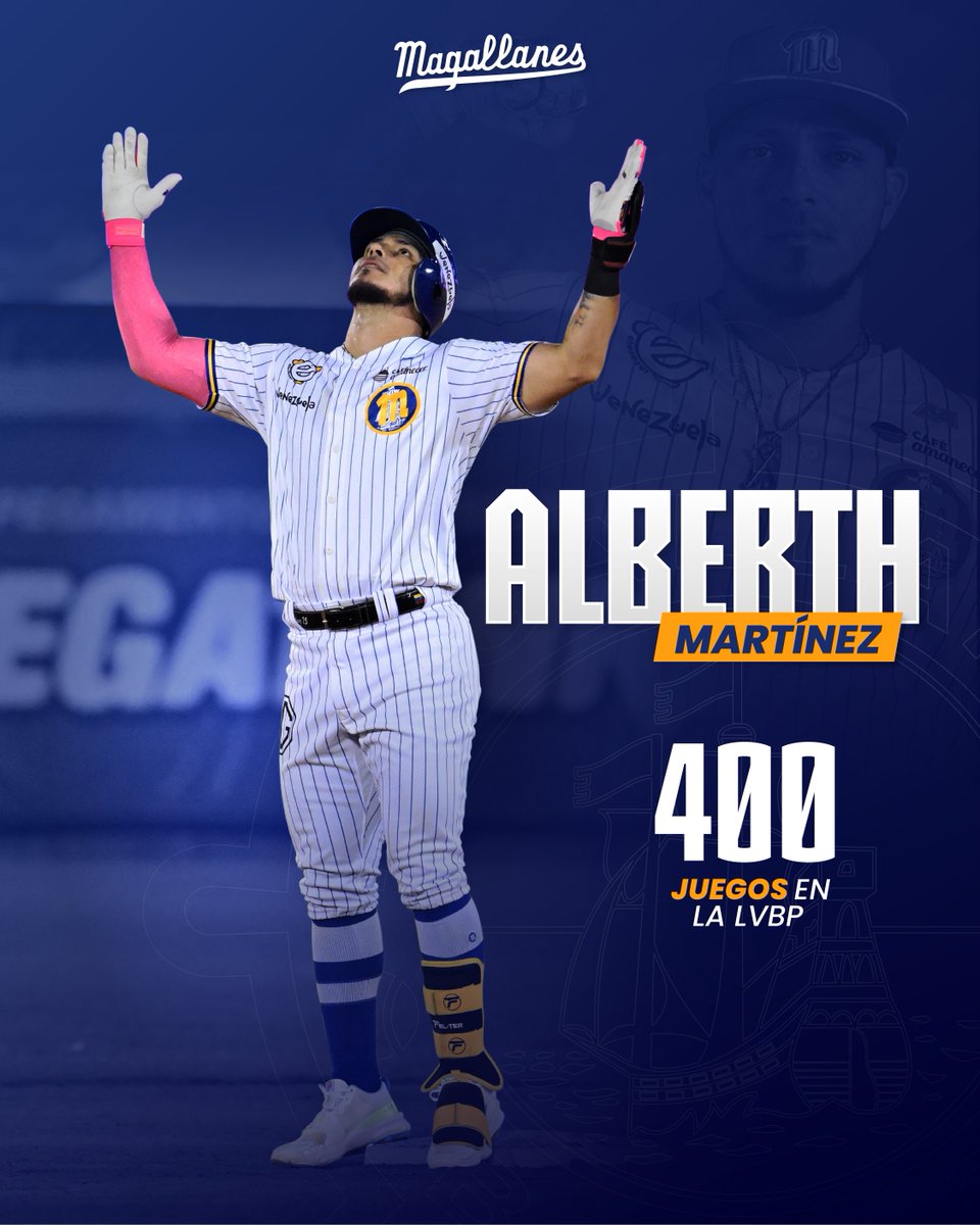 ¡𝙀𝙇 𝘾𝘼𝘽𝘼𝙇𝙇𝙊! 🐎⚓️

En el compromiso de ayer frente a Cardenales, Alberth Martínez llegó a la cifra histórica de 400 juegos en la <a href="/LVBP_Oficial/">#UnaVidaUnaLiga ⚾️🇻🇪</a> 👏

¡Estamos orgullosos de ti, Alberth! 💙

#Magallanes #Todosabordo