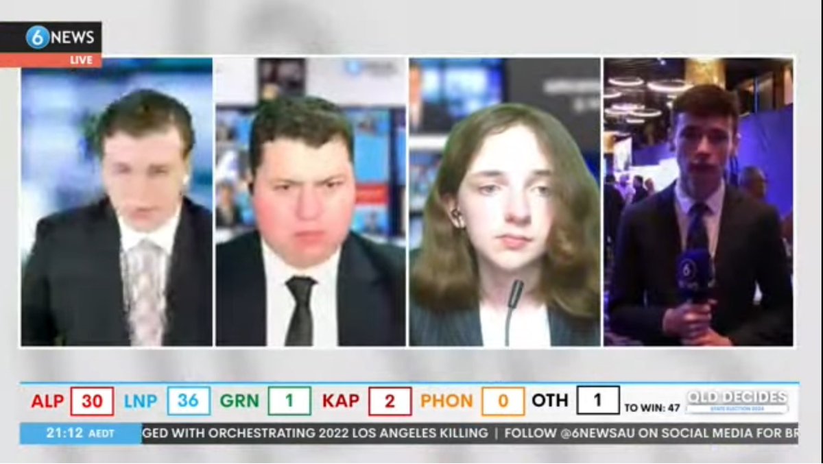 austinpollock_6's tweet image. THANK YOU to all 40 THOUSAND of you who tuned into @6NewsAU’s election night coverage. Our best production ever with our team across Queensland and at the two campaign events.
Thanks to @RomanMackinnon6, @KnightLevi0, @Maggie_Perry6, @StuartJeffery_6 and of course @Leo_Puglisi6