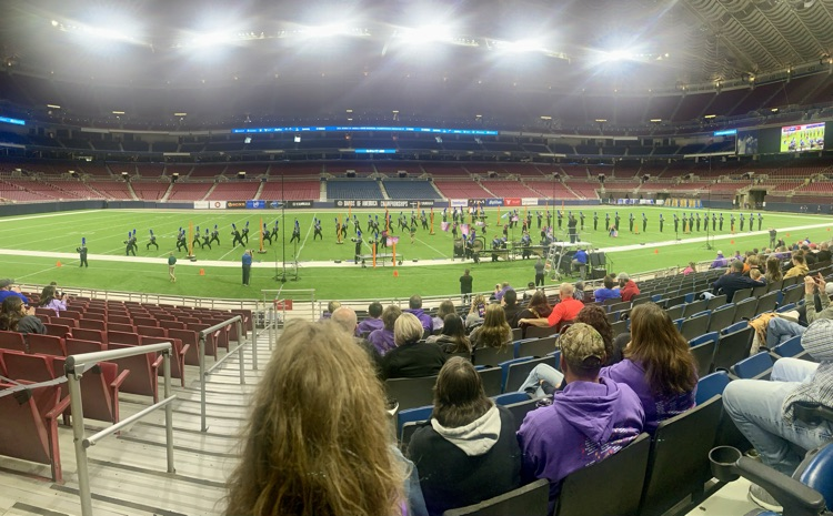 lchs310's tweet photo. The Marching Band was in action bright and early this morning at the Bands of America St. Louis Super Regional! Congratulations directors, students, and crew on an amazing performance! https://t.co/Ub2QKmMxXe