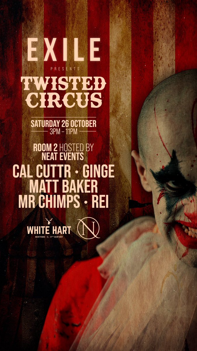 Tonight’s vibe, all roads lead to the circus expect pure GARAGE bangers from MR CHIMPS 10-12pm

2 rooms, heap of artists, see you on the dance floor