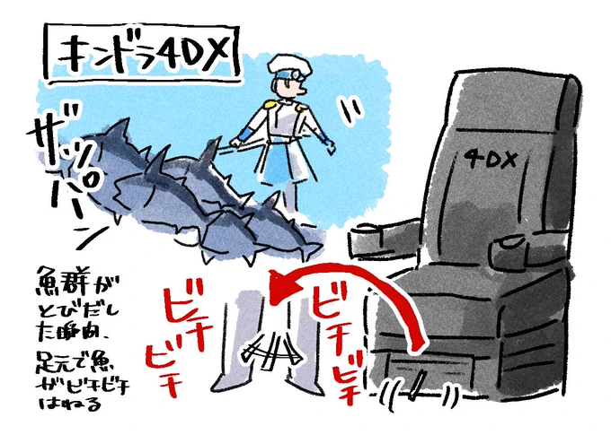好きな4DX効果発表エリート

ミナトのショー中に🌊から魚群🐟が飛び出す瞬間に足元にビチビチがくるところ

 #キンドラ4DX 