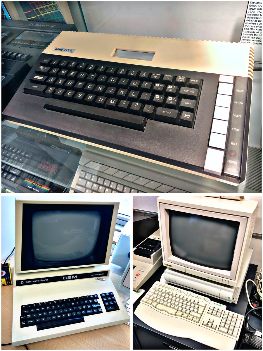 SWRetroComp's tweet photo. Today’s #RetroTrio offers you the #Atari #800XL, #Acorn #RiscPC and #Commodore #CBM8032. Which will you keep, gift to a friend and delete forever? #RetroComputing #ComputerHistory #RetroGaming #VideoGames https://t.co/gSNewloJd9