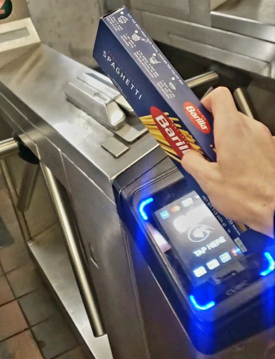 CubicTS's tweet image. Who said #pasta is just for eating? 🍝 Barilla pasta&apos;s newest function as an #OMNY transit ticket powered by Cubic 😎. This isn&apos;t an April Fool&apos;s joke. When #CreativityMeetsTechnology, innovation is taking a tasty twist! P.C. Owner @barillagroup #NewYork hubs.ly/Q02VWPHm0