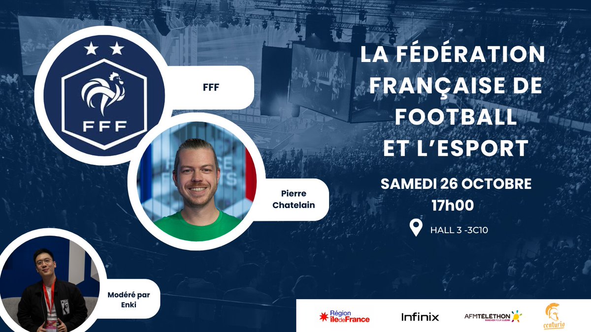 France Esports (@fra_esports) on Twitter photo Pour bien finir cette journée de #PGW2024, nous recevons la <a href="/FFF/">FFF</a> pour aborder le sujet de l'esport au sein de leur fédération !
En compagnie de notre DT <a href="/FE__Sud/">France Esports Sud</a> <a href="/Pierre__C/">Pierre 'Zo' Chatelain</a> Pour bien finir cette journée de #PGW2024, nous recevons la <a href="/FFF/">FFF</a> pour aborder le sujet de l'esport au sein de leur fédération !
En compagnie de notre DT <a href="/FE__Sud/">France Esports Sud</a> <a href="/Pierre__C/">Pierre 'Zo' Chatelain</a>