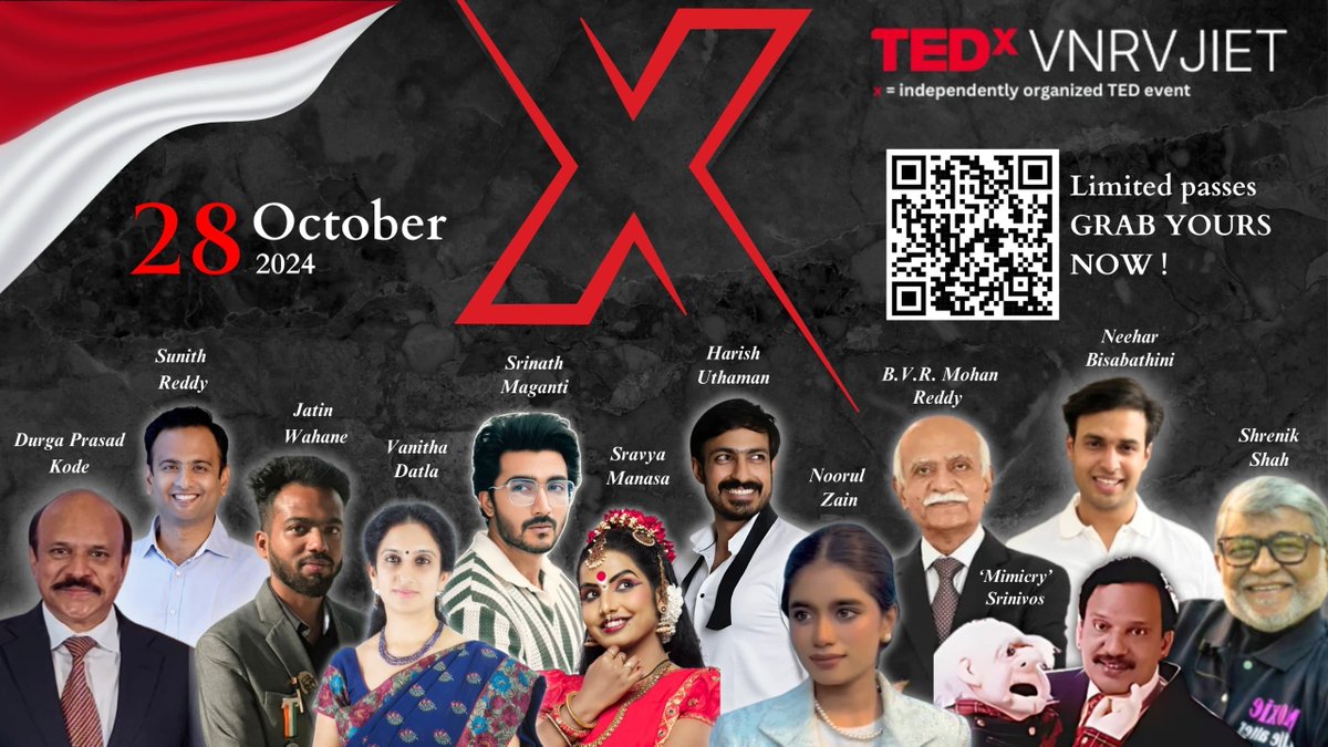 So honoured to be a Speaker at #TedxVnrVjiet this 28th October!
Link to Get passes: axisbpayments.razorpay.com/pl_P7eMsYWLqoJ…

#tedx #sravyamanasa #choreographer #dancer #kuchipudi #indiandancer