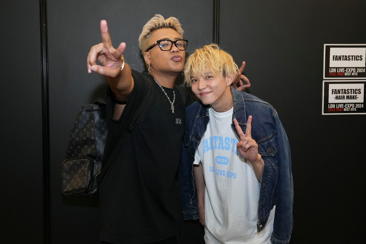 taiki__official's tweet photo. おまけ。

会場出る時に撮ってもらいましたー！
珍しい組み合わせ🥰

 #LDHLIVEEXPO2024 https://t.co/r5GTA90vf3
