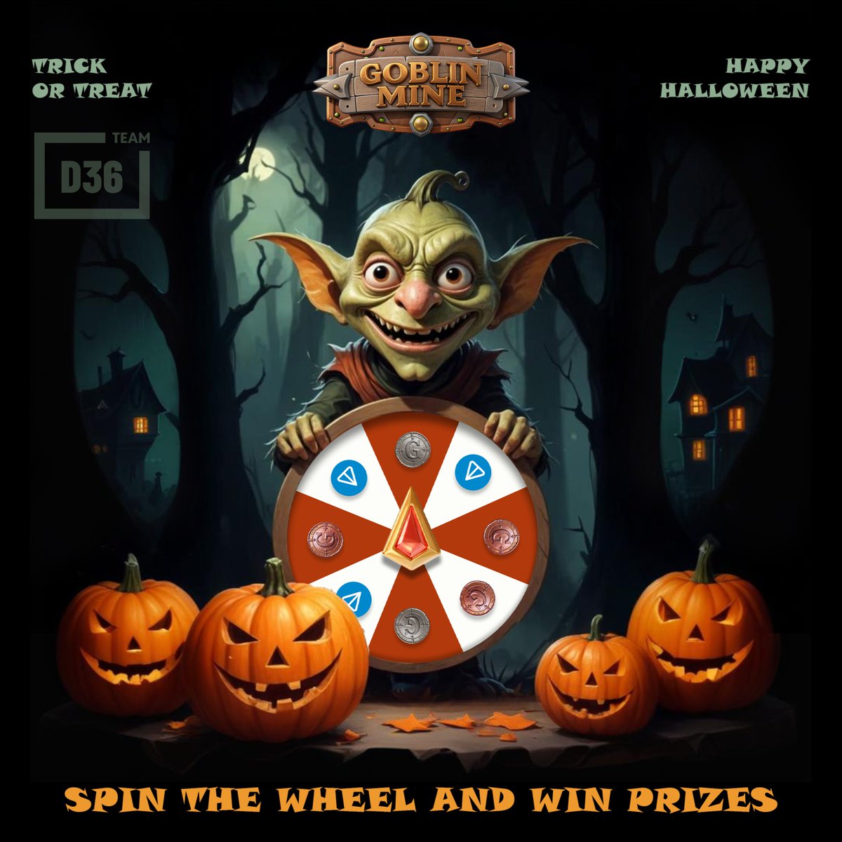 🎉 Word on the street is that the Goblin is giving out “treats” to all active players on the eve of 😱Halloween! 😏 But tracking him down is a tricky puzzle…
Unravel the mystery to collect daily prizes up to 5️⃣TON! Be quick - the Goblin’s generosity won’t last forever!