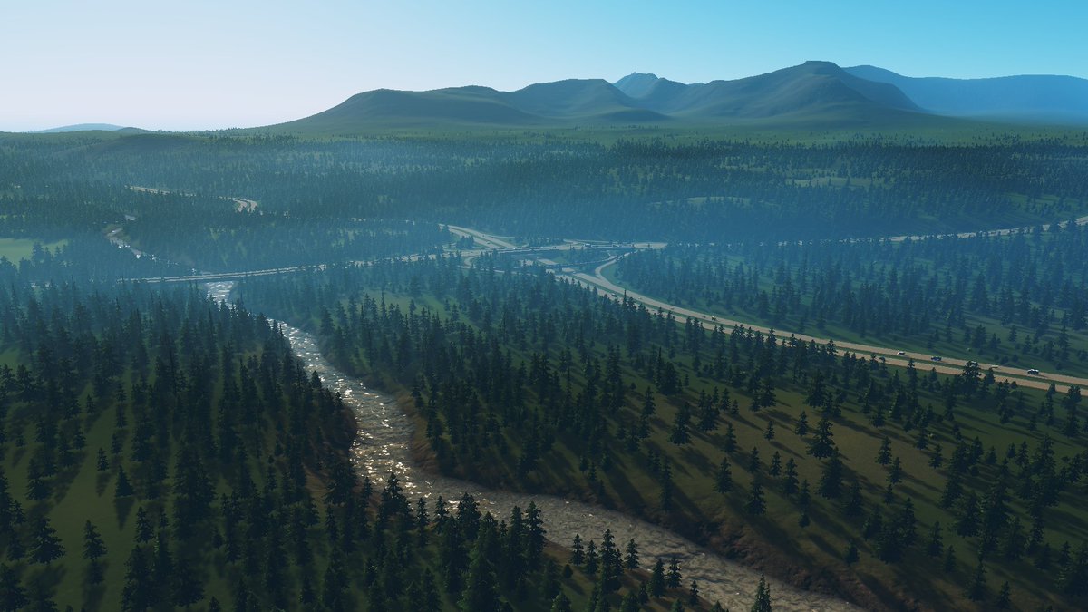teddyradko's tweet photo. Procrastinating from exams by taking screenshots of my maps. European color correction override vanilla option and FOV changed to 45 is all ive done her. Its incredible how good CS1 can look still without mods. Here picturesd the map Nordheim.
#CitiesSkylines #mappack3 https://t.co/m1WTDKlbDI