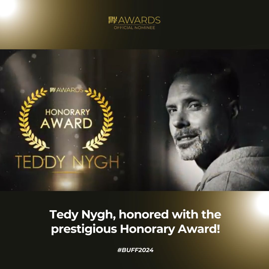 BUFilmFestival's tweet photo. The Jury and organisers of BUFF are delighted to recognise Mr. Teddy Nygh's outstanding and meritorious contributions to the field with this honourary award.

#BUFF2024 #britishcinema #filmfestivalseason #futureoffilm #britishtalent #awardrecognition https://t.co/cYCawqhvIs