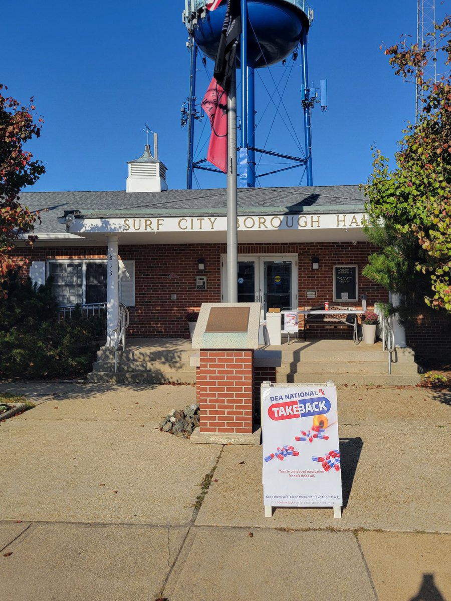 DEA National Rx Take Back is open at the Borough Hall 813 Long Beach Blvd, Surf City NJ. 10am - 2pm today.