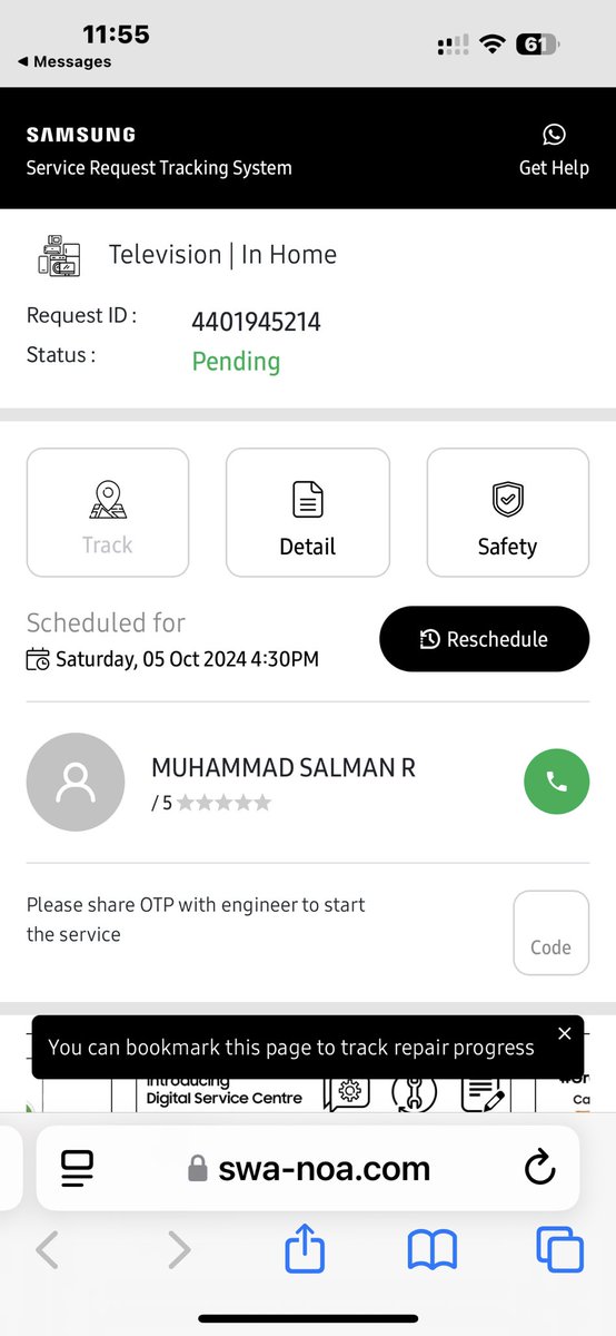 hathib10's tweet photo. @SamsungTV Pathetic service!! https://t.co/zV1f4e1qhj