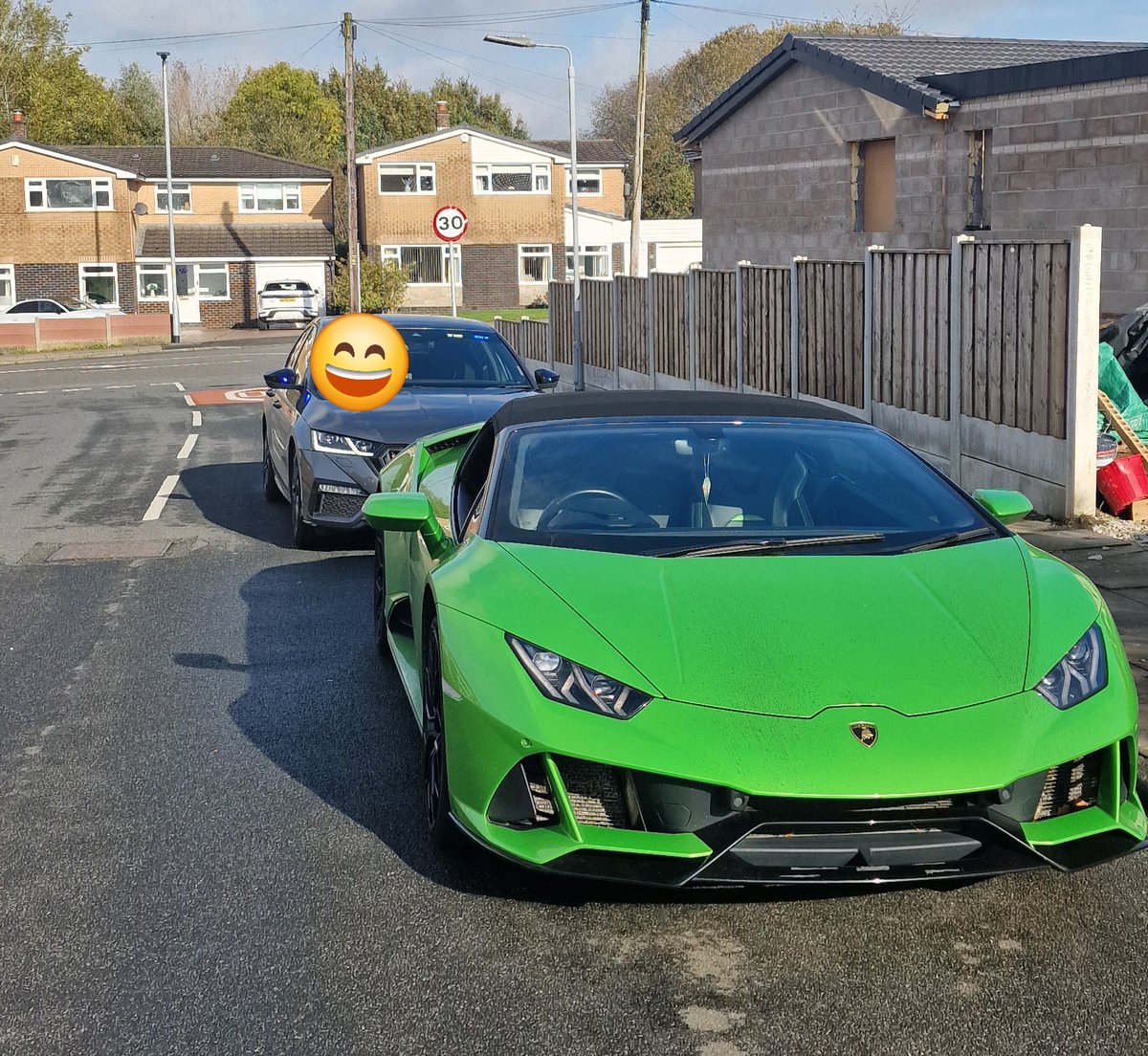 GMP Traffic (@gmptraffic) on Twitter photo 4 reports of this Lamborghini speeding in Bury.
When stopped, driver couldn't prove valid insurance, but asked to be let off as its his wedding day.
<a href="/gmptraffic/">GMP Traffic</a> had no confetti on hand, so we improvised and threw 6 points at the would be groom instead.
Car seized 4 reports of this Lamborghini speeding in Bury.
When stopped, driver couldn't prove valid insurance, but asked to be let off as its his wedding day.
<a href="/gmptraffic/">GMP Traffic</a> had no confetti on hand, so we improvised and threw 6 points at the would be groom instead.
Car seized