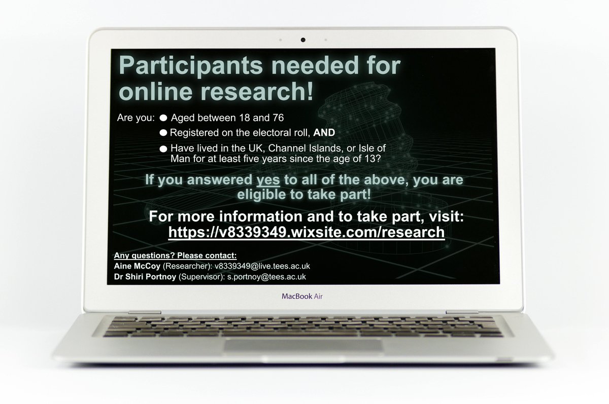 AineM91's tweet photo. RESEARCH PARTICIPANTS NEEDED
https://t.co/jk6trMJcuU

As part of my  Forensic Psychology MSc I'm doing a research project focusing on jurors in remote hearings.  

If you're interested in being part of an online study, please click the link above for more info and to take part! https://t.co/jWQWKMaw4Y