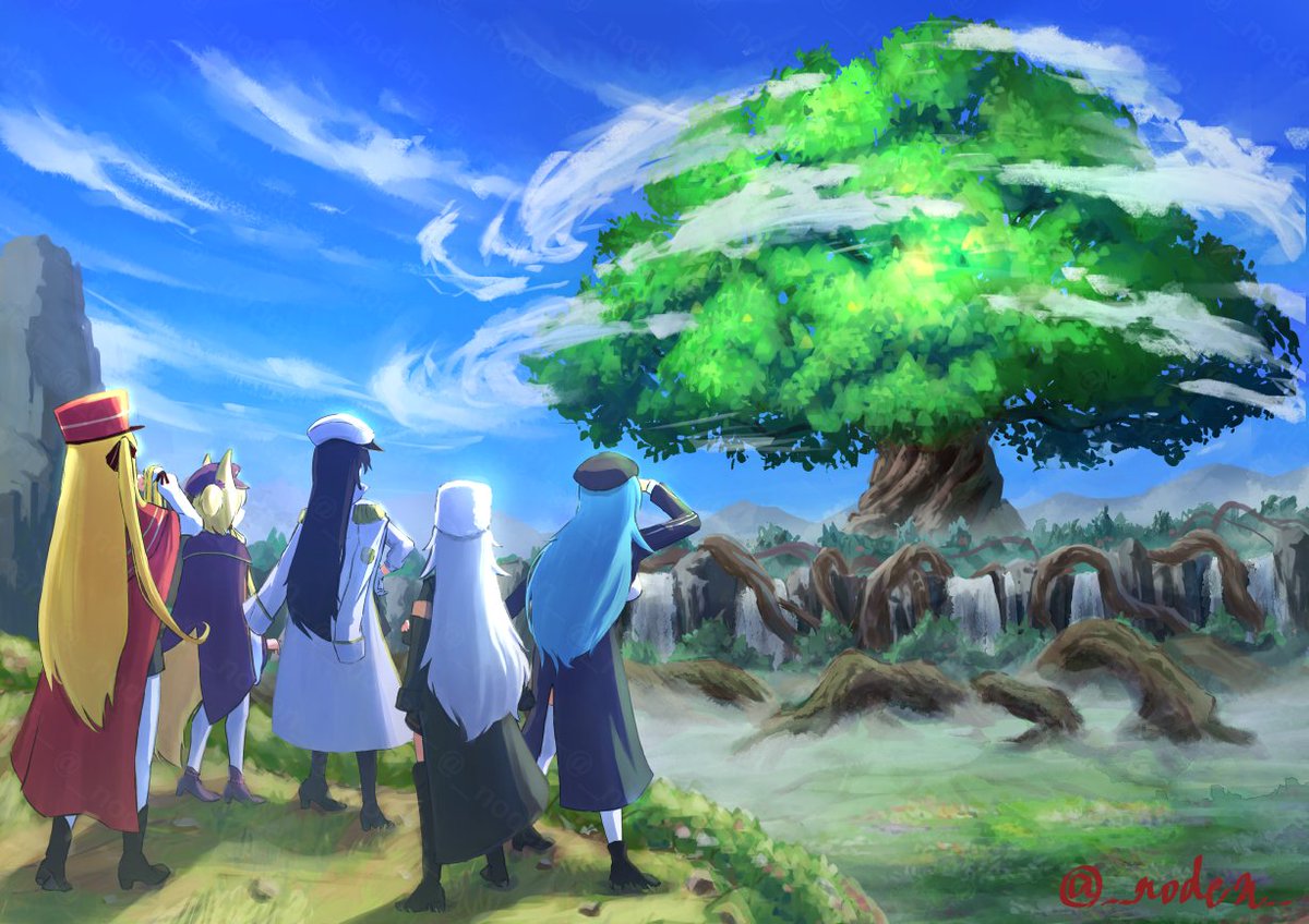 __noden__'s tweet photo. #ミストレイラスト
巨大樹と騎士5人 https://t.co/nkBVo1qIAh
