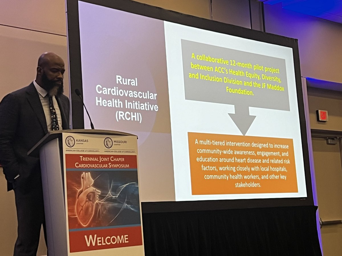 Vrinda Trivedi MD FACC (@vtrivedimbbs) on Twitter photo Dr Echols provides a comprehensive overview of all the initiatives aimed at improving access to care and outcomes in rural communities. Thank you <a href="/MelvinEchols9/">Melvin R. Echols, MD, MSCR, FACC, FHFSA, FASPC</a> for joining us today.
<a href="/akates1/">Andy Kates</a> <a href="/DrToniyaSingh/">Toniya Singh MD FACC</a> <a href="/MissouriACC/">Missouri ACC</a> <a href="/KansasACC/">Kansas ACC</a> Dr Echols provides a comprehensive overview of all the initiatives aimed at improving access to care and outcomes in rural communities. Thank you <a href="/MelvinEchols9/">Melvin R. Echols, MD, MSCR, FACC, FHFSA, FASPC</a> for joining us today.
<a href="/akates1/">Andy Kates</a> <a href="/DrToniyaSingh/">Toniya Singh MD FACC</a> <a href="/MissouriACC/">Missouri ACC</a> <a href="/KansasACC/">Kansas ACC</a>