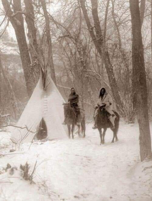 Native Americans in 1908. Photo taken by Edward Curtis.