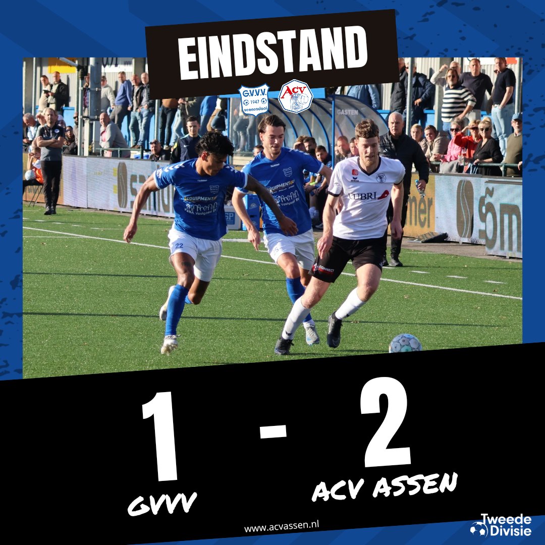 Afgelopen! ACV wint met 1-2 van GVVV! 

Klasse prestatie boys! 💙🖤

#gvvacv #mooisteclub