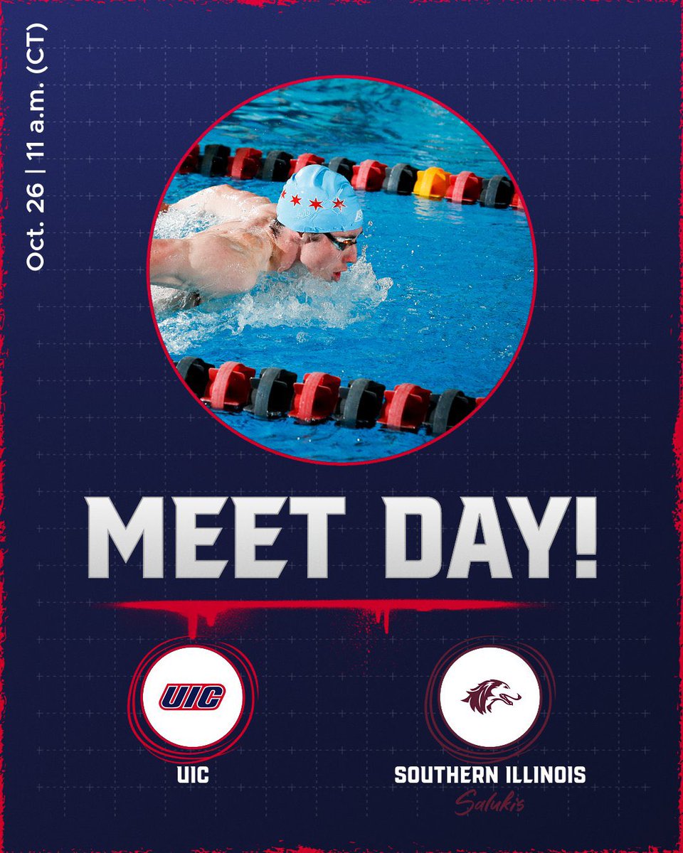 UIC_SwimDive's tweet photo. 🗣️ MEET DAY!

📍 Carbondale, Ill.
🏟️ Shea Natatorium
🤳 Meet Mobile

#ChicagosCollegeTeam 🔥 https://t.co/W1AIUnMQ8q