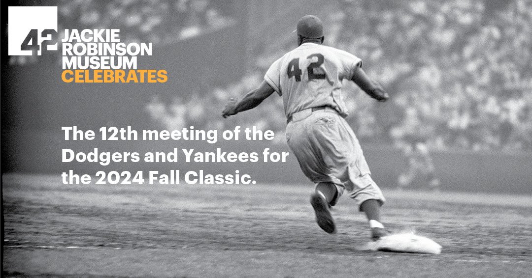Jackie Robinson Foundation (@jrfoundation) on Twitter photo Visit the Jackie Robinson Museum as we expand hours in celebration of the Historic World Series rivalry between the <a href="/Dodgers/">Los Angeles Dodgers</a> and <a href="/Yankees/">New York Yankees</a>.
Link below for tickets.
jackierobinsonmuseum.org/visit/ Visit the Jackie Robinson Museum as we expand hours in celebration of the Historic World Series rivalry between the <a href="/Dodgers/">Los Angeles Dodgers</a> and <a href="/Yankees/">New York Yankees</a>.
Link below for tickets.
jackierobinsonmuseum.org/visit/