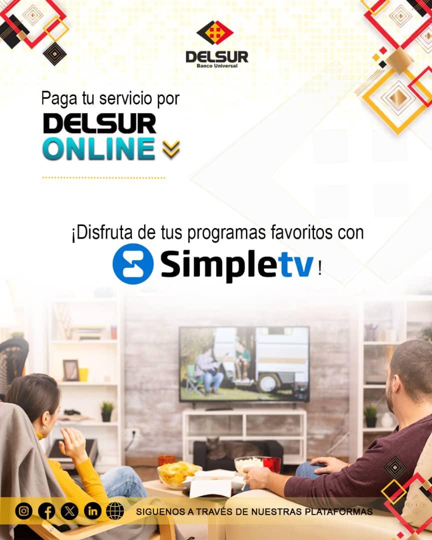 Paga tu servicio de Simpletv por #delsuronlinepersonas 

#DELSUR #simple #Simpletv