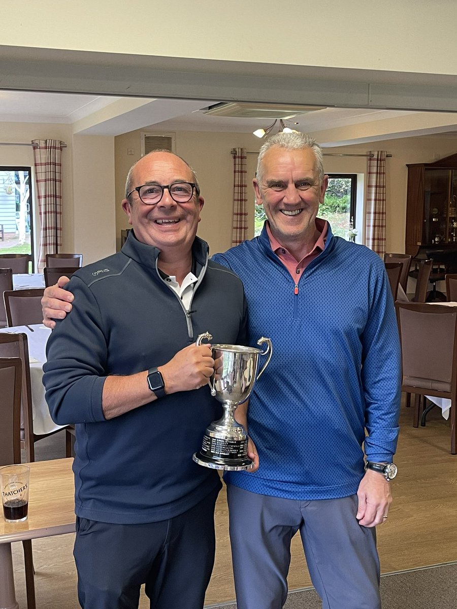 HaverhillGC's tweet photo. Congratulations to Andy Craig and Dave Whiting on winning the Asco Cup, a foursomes competition with an unbeatable net 62!! Unreal golf! Well played! 💪🏌️🏌️🏆 https://t.co/7W3ewMzVEr