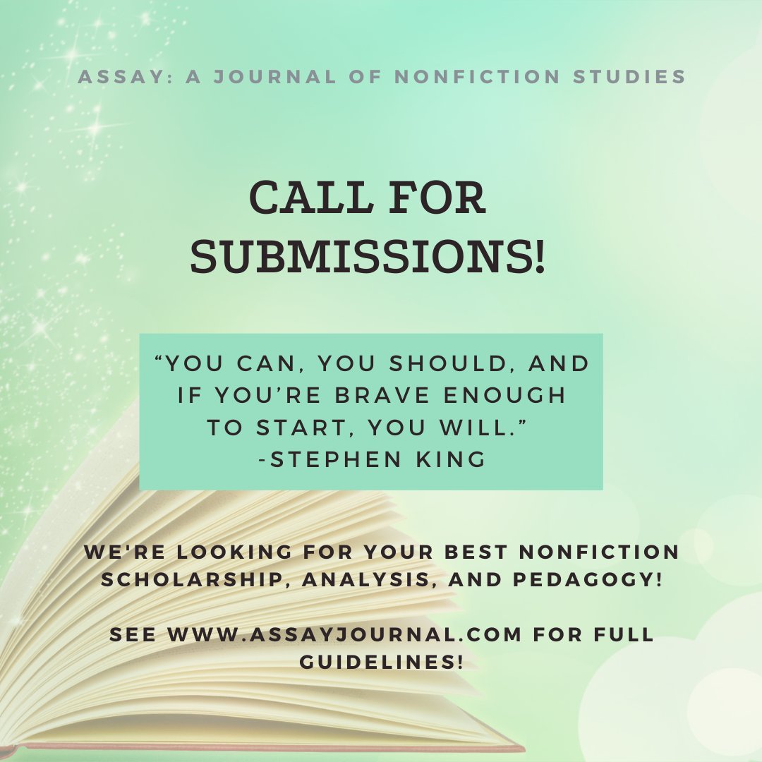 Assay: A Journal of Nonfiction Studies tweet media