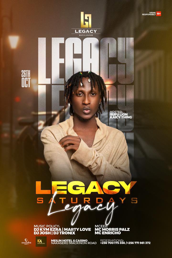 LegacyBarLounge's tweet photo. Did someone say End of the month plot? 🗓️💃🏼🕺🏾

We have the perfect one for you and dope deejays lined up as well.

Make way to Meilin Hotel [LV 3], Mackinnon Rd, Nakasero) for LEGACY SATURDAYS at #LegacyBarAndLounge. 📍

Call 0783332815 to make reservations. 💃🕺🏾We await you! https://t.co/otSa8Ff43t