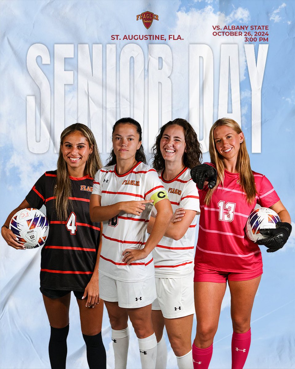 SENIOR DAY IN ST AUG🥹

🆚 Albany State
⏰ 3 PM
📍 St. Augustine, Fla. 

#GoSaints x <a href="/flaglerwsoc/">Flagler Women's Soccer</a>