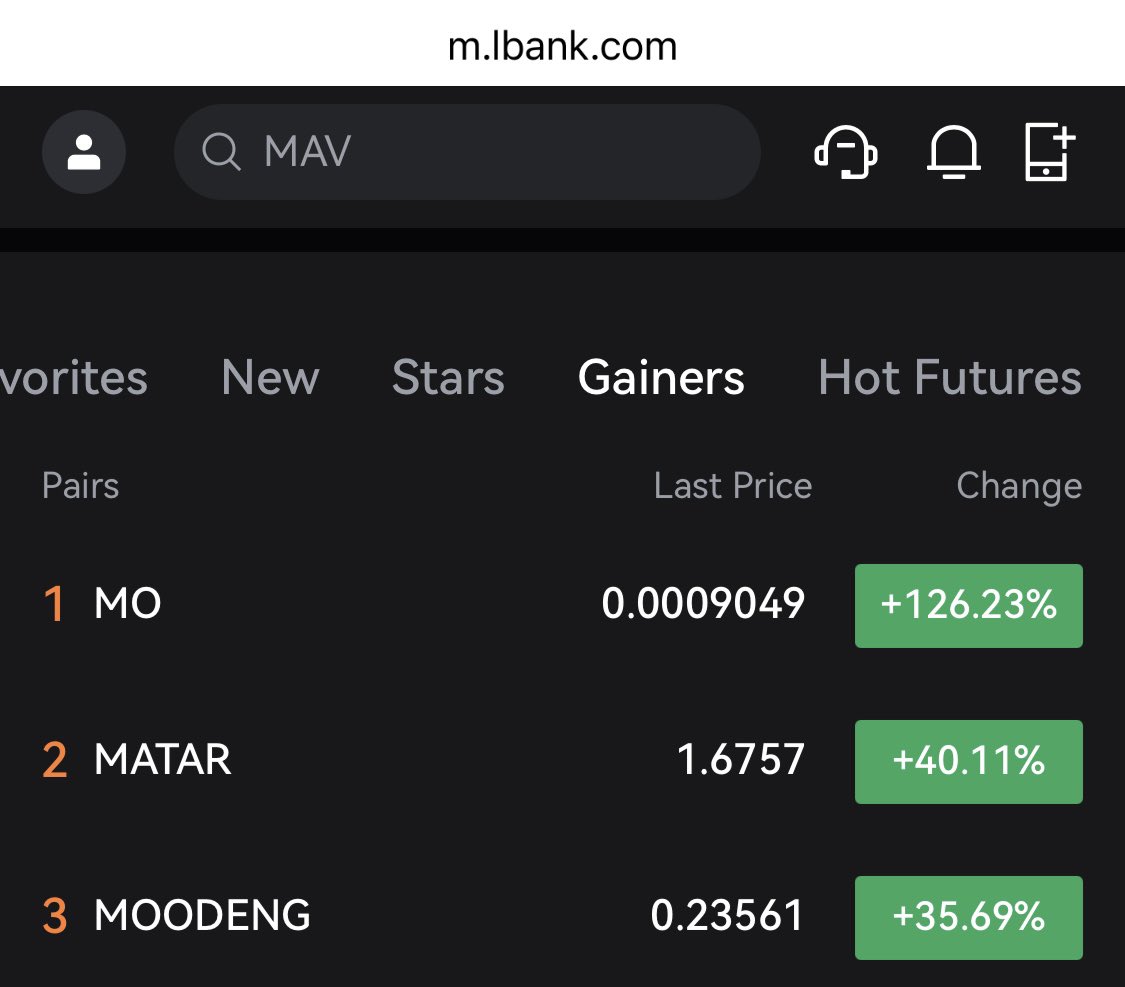 $MO TOP Gainers on #LBank 🔥

Congratulations $MO family