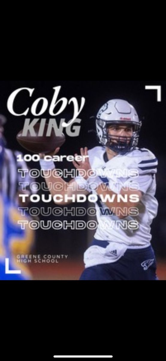 Huge shoutout to our QB1 <a href="/CobyKing02/">Coby King</a> for going over 100 career Touchdowns last night in the win!!