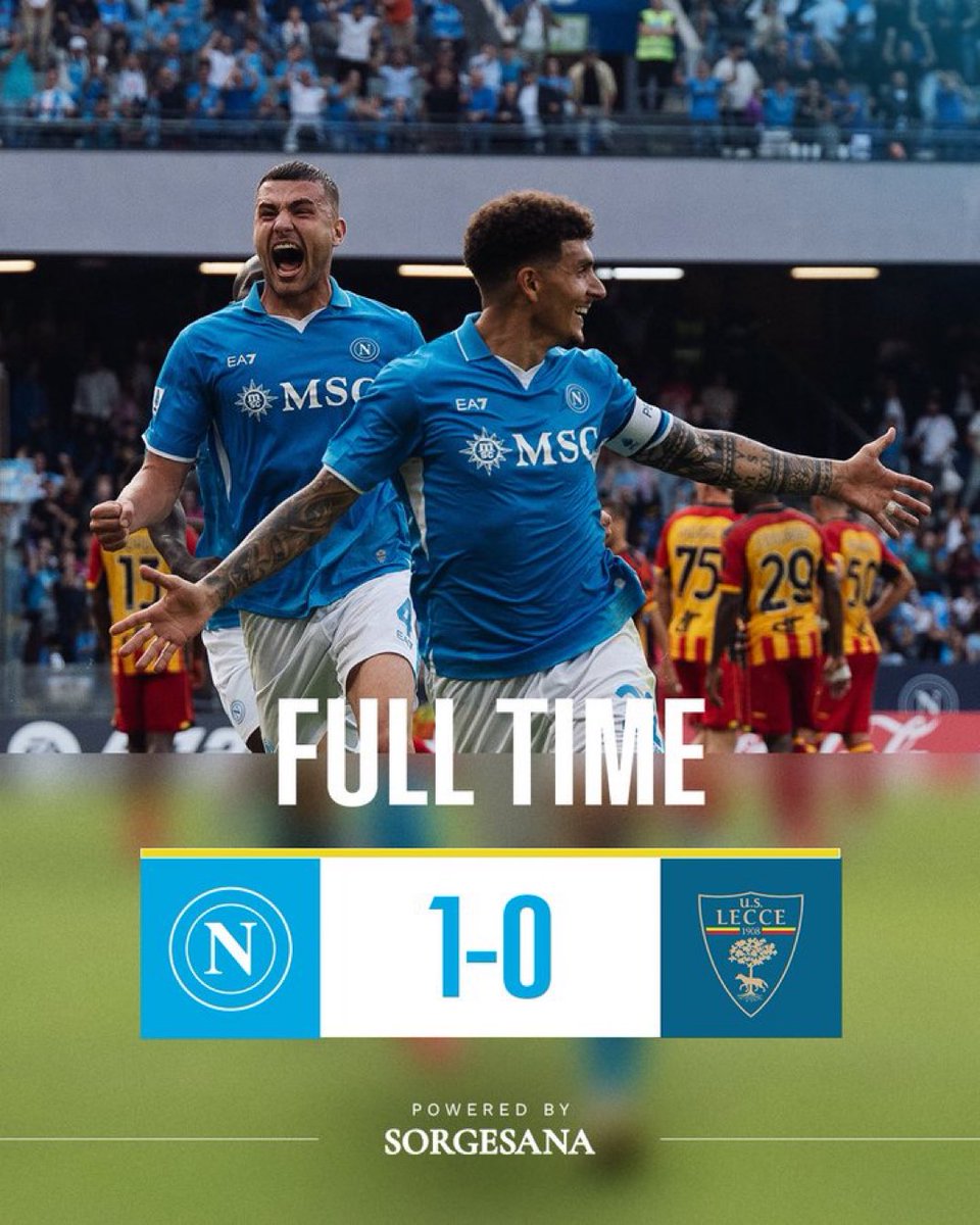 ⏹️ CONTINUE A SEGUIR! 🔥

+3 na conta do Napoli 🔵

💙 #ForzaNapoliSempre