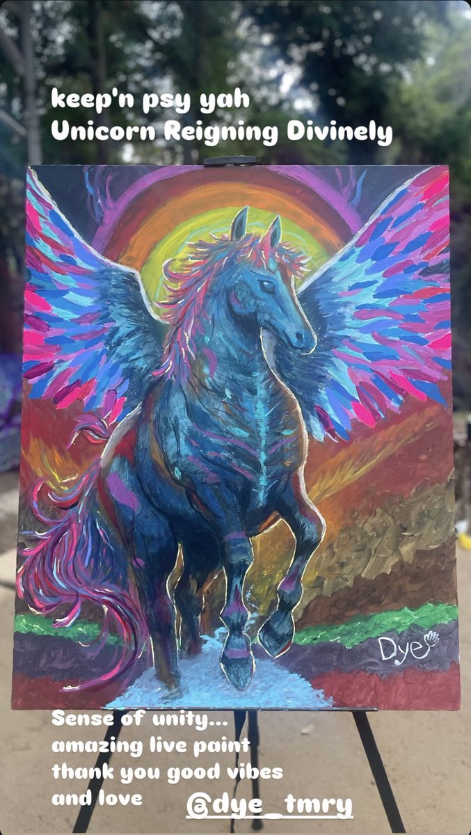 DYE_ART_PARTY's tweet photo. Live Paint🎨
『 sense of unity 』
10/18~10/20

題名：【 Pegasus 】

キャンバス素材：張りキャンバス

画材：アクリル

サイズ：F30号(サイズ: 910×727mm)

時間：約14時間

昔からファンやったZ-Cat初来日のPARTYでライブペイントとして共演出来て幸せやった🪽 https://t.co/6hqAj0JZtM