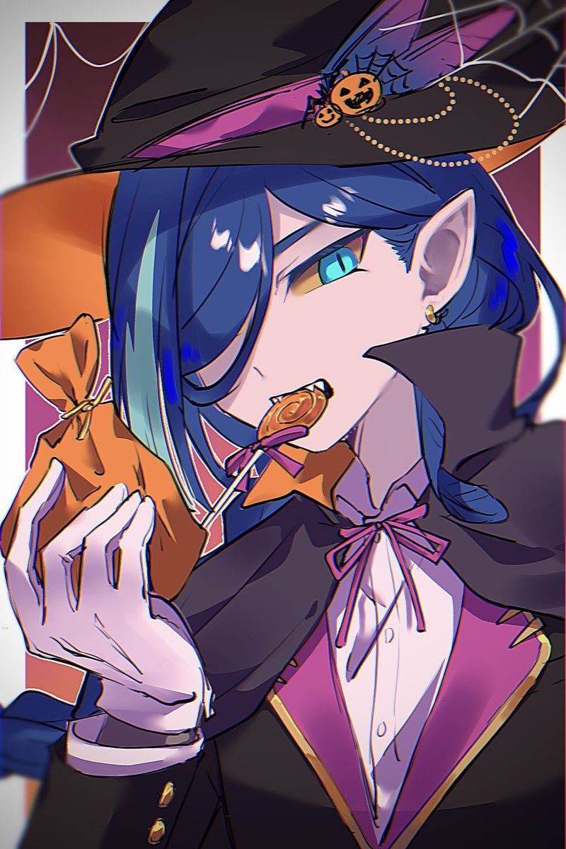 ringoame_soda_'s tweet photo. #夜の妖怪化真剣60分一本勝負
大遅刻＆ちょいオーバーをかましてしまいました…お題:ハロウィンで失礼します！ https://t.co/vCTvX3rmtX