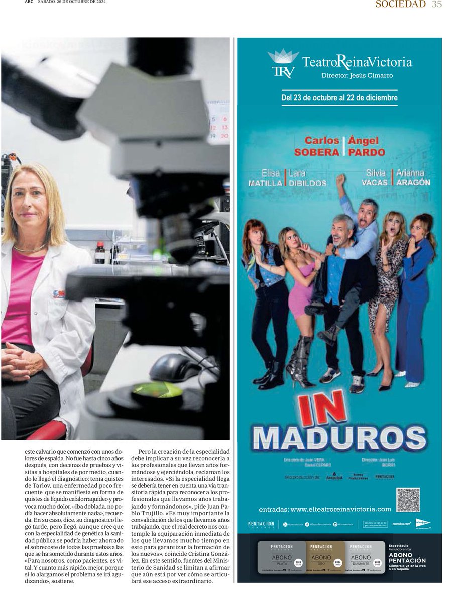 👇🏻 Publicado hoy en ABC, secc. Sociedad, pág.32
La realidad española sin Especialidad Multidisciplinar de Genética Clínica 

<a href="/PtfEspGenetica/">Plataforma Especialidad Genética</a>
<a href="/anasbabi2015/">anasbabi</a> 
<a href="/ctnnb1_espana/">Asociación Ctnnb1 España</a> 
<a href="/ANSEDH/">ANSEDH • Ehlers-Danlos e Hiperlaxitud España</a> 
<a href="/RetinaCatalunya/">Retina Catalunya</a> 
<a href="/ProjectCADASIL/">Project CADASIL</a>  
<a href="/asociacionfoxp1/">Asociación FOXP1 España</a> 
<a href="/SIMA_Asociacion/">SIMA Asociación</a>
<a href="/ctnnb1_espana/">Asociación Ctnnb1 España</a> 
@Femac