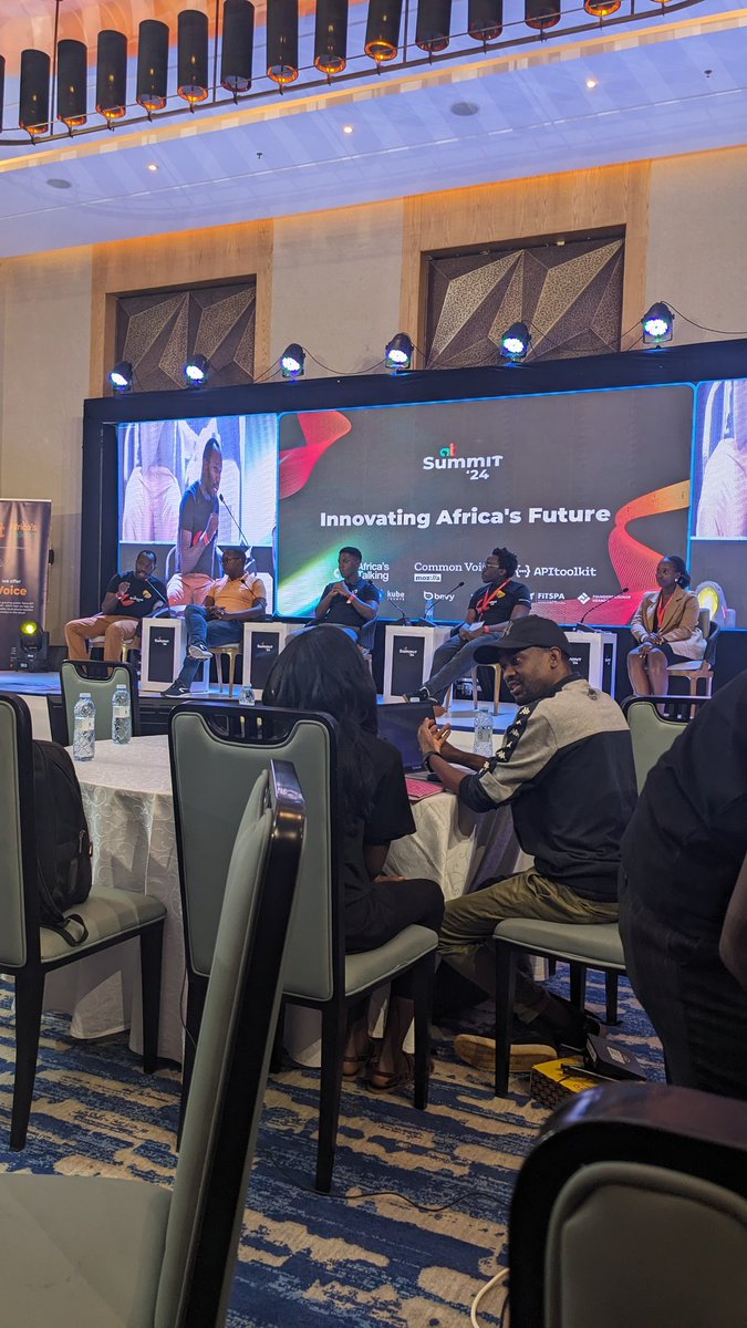 aaron_oluk's tweet photo. @Africastalking Summit going on. Panelists talking about Innovating for Africa's Future.
#ATSummit24 #BuildWithAT #WeLoveNerds #AfricasTalking https://t.co/Jz6tjBhUc7