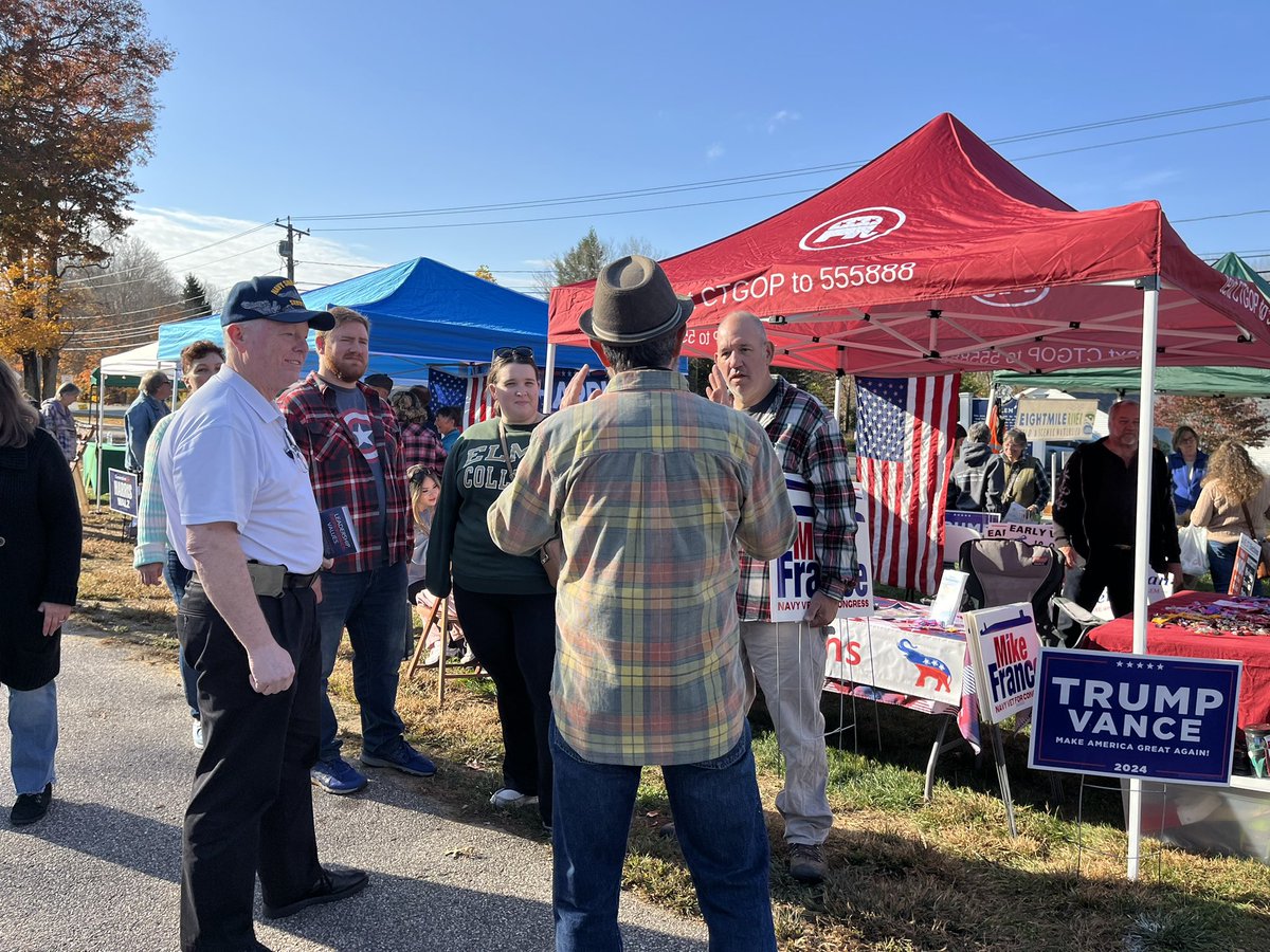 Beautiful morning for the Salem Apple Fest. #CT02 <a href="/CTGOP/">CTGOP</a>