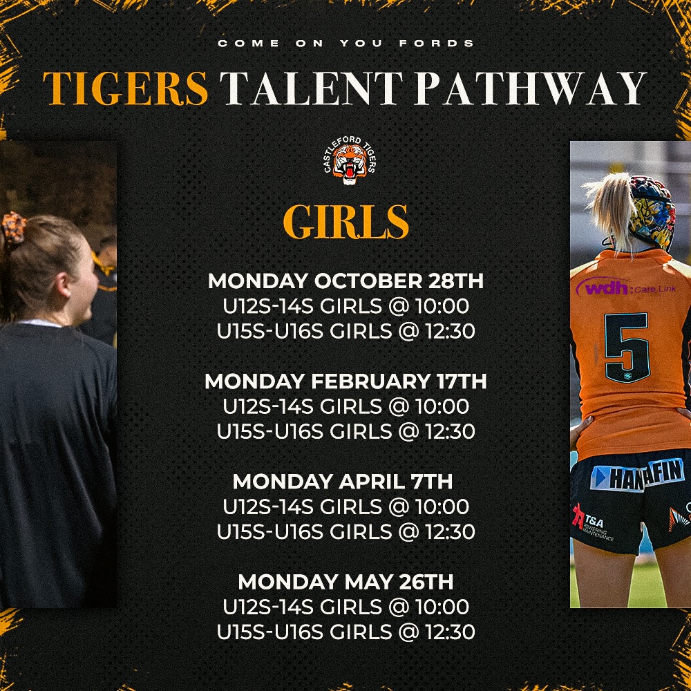 💪 The first of our Girl's TTP starts on Monday!

👏 Definitely not one to miss - Sign up now!
🔗castlefordtigers.com/article.php?id…

#COYF