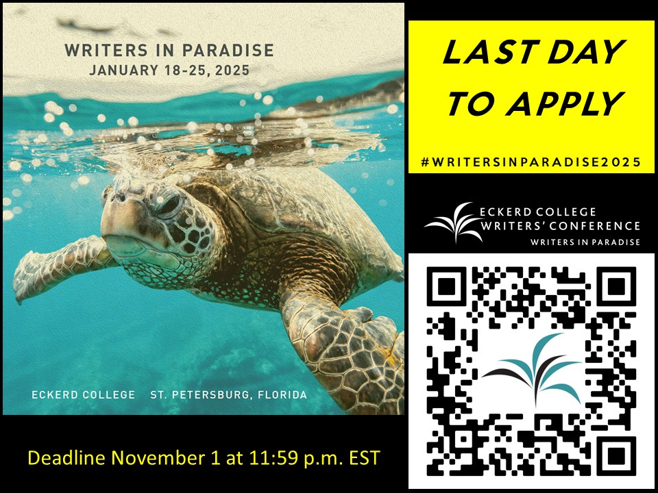 Writers in Paradise (@ecwip) on Twitter photo The time has come! Proof, save, and submit by our deadline of November 1, 11:59 p.m. EST. We can't wait to read your work! #writersinparadise2025 <a href="/eckerdcollege/">Eckerd College</a> To submit, go to writersinparadise.submittable.com or visit our site for more info. The time has come! Proof, save, and submit by our deadline of November 1, 11:59 p.m. EST. We can't wait to read your work! #writersinparadise2025 <a href="/eckerdcollege/">Eckerd College</a> To submit, go to writersinparadise.submittable.com or visit our site for more info.