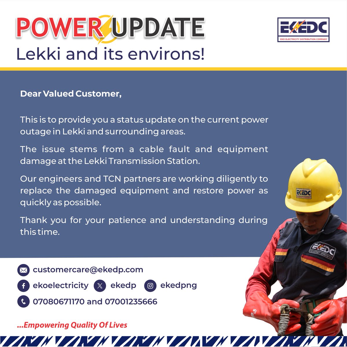 Eko Electricity Distribution Company tweet media